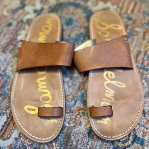 Sam Edelman Brown Leather Women's Sandals, 8.5